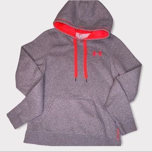 Under Armour (S) gray/orange pullover hoodie